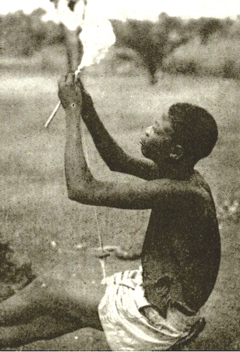 Azande Boy Spinning Cotton